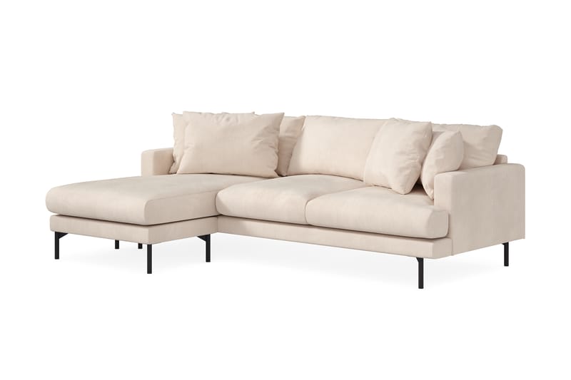 Menard 3-seters Venstrevendt Dyp L-formet Divansofa i Manchester - Beige - Møbler - Sofaer - Sofaer med sjeselong - 3 seters sofa med divan