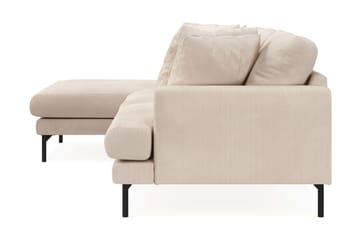 Menard 3-seters Venstrevendt Dyp L-formet Divansofa i Manchester - Beige - Møbler - Sofaer - Sofaer med sjeselong - 3 seters sofa med divan
