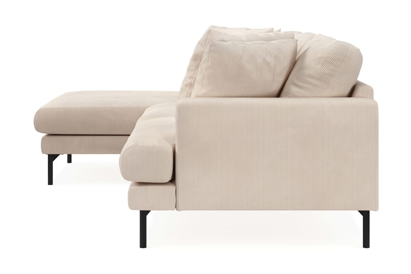Menard 3-seters Venstrevendt Dyp L-formet Divansofa i Manchester - Beige - Møbler - Sofaer - Sofaer med sjeselong - 3 seters sofa med divan