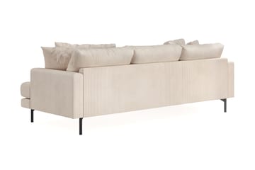 Menard 3-seters Venstrevendt Dyp L-formet Divansofa i Manchester - Beige - Møbler - Sofaer - Sofaer med sjeselong - 3 seters sofa med divan