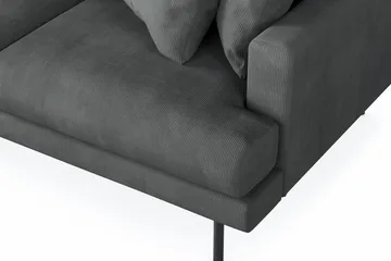 Menard 3-seters Venstrevendt L-formet Divansofa i Manchester - Grå - Møbler - Sofaer - Sofaer med sjeselong - 3 seters sofa med divan