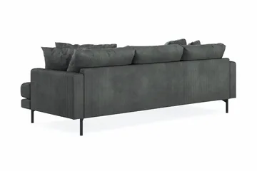 Menard 3-seters Venstrevendt L-formet Divansofa i Manchester - Grå - Møbler - Sofaer - Sofaer med sjeselong - 3 seters sofa med divan