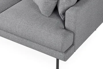 Menard 3-seters Venstrevendt L-formet Divansofa i Stoff - Grå - Møbler - Sofaer - Sofaer med sjeselong - 3 seters sofa med divan
