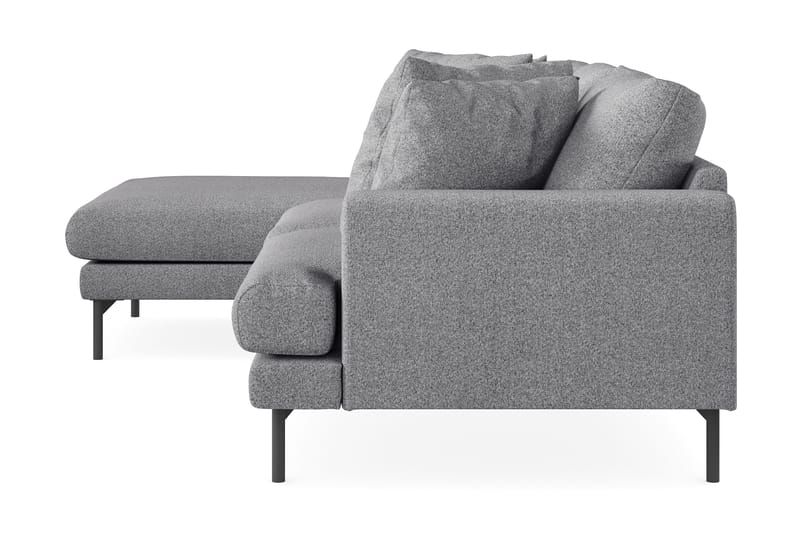 Menard 3-seters Venstrevendt L-formet Divansofa i Stoff - Grå - Møbler - Sofaer - Sofaer med sjeselong - 3 seters sofa med divan