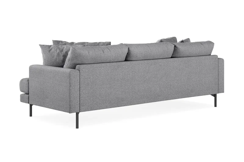 Menard 3-seters Venstrevendt L-formet Divansofa i Stoff - Grå - Møbler - Sofaer - Sofaer med sjeselong - 3 seters sofa med divan