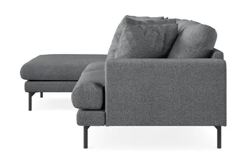 Menard 3-seters Venstrevendt L-formet Divansofa i Stoff - Mørk grå - Møbler - Sofaer - Sofaer med sjeselong - 3 seters sofa med divan