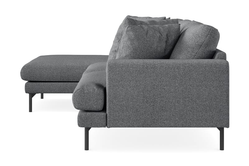 Menard 3-seters Venstrevendt L-formet Divansofa i Stoff - Mørk grå - Møbler - Sofaer - Sofaer med sjeselong - 3 seters sofa med divan
