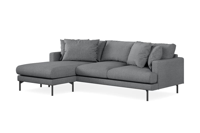 Menard 3-seters Venstrevendt L-formet Divansofa i Stoff - Mørk grå - Møbler - Sofaer - Sofaer med sjeselong - 3 seters sofa med divan