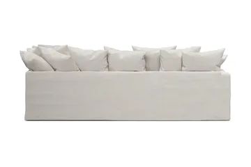 Menard 4-seters Høyrevendt Dyp L-formet Sjeselongsofa i Stoff - Beige - Møbler - Sofaer - Sofaer med sjeselong - 4 seters sofa med divan