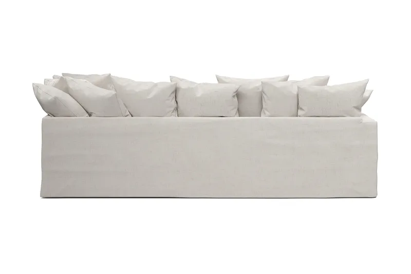 Menard 4-seters Høyrevendt Dyp L-formet Sjeselongsofa i Stoff - Beige - Møbler - Sofaer - Sofaer med sjeselong - 4 seters sofa med divan