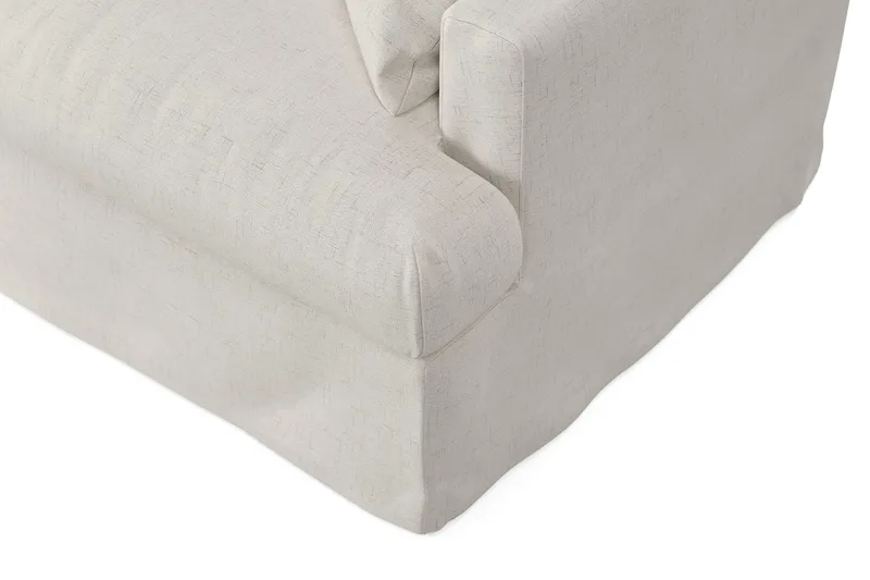 Menard 4-seters Høyrevendt Dyp L-formet Sjeselongsofa i Stoff - Beige - Møbler - Sofaer - Sofaer med sjeselong - 4 seters sofa med divan