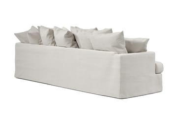 Menard 4-seters Høyrevendt L-formet Sjeselongsofa i Bouclé - Hvit - Møbler - Sofaer - Sofaer med sjeselong - 4 seters sofa med divan