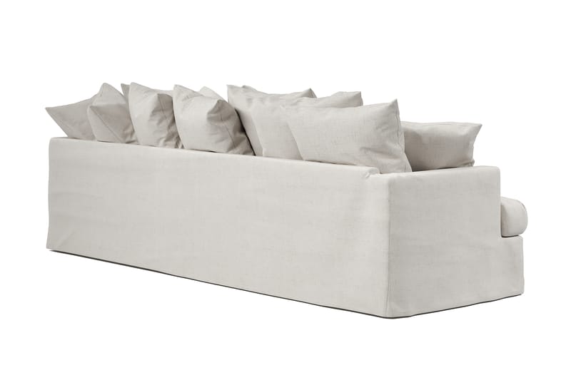 Menard 4-seters Høyrevendt L-formet Sjeselongsofa i Bouclé - Hvit - Møbler - Sofaer - Sofaer med sjeselong - 4 seters sofa med divan
