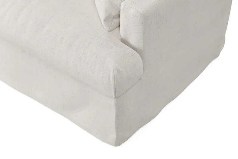 Menard 4-seters Venstrevendt Dyp L-formet Sjeselongsofa i Stoff - Beige - Møbler - Sofaer - Sofaer med sjeselong - 4 seters sofa med divan