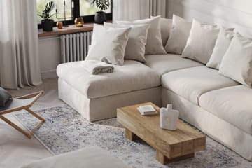 Menard 4-seters Venstrevendt Dyp L-formet Sjeselongsofa i Stoff - Beige - Møbler - Sofaer - Sofaer med sjeselong - 4 seters sofa med divan