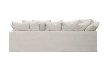 Menard 4-seters Venstrevendt Dyp L-formet Sjeselongsofa i Stoff - Beige - Møbler - Sofaer - Sofaer med sjeselong - 4 seters sofa med divan