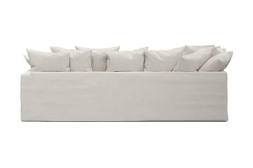 Menard 4-seters Venstrevendt Dyp L-formet Sjeselongsofa i Stoff - Beige - Møbler - Sofaer - Sofaer med sjeselong - 4 seters sofa med divan