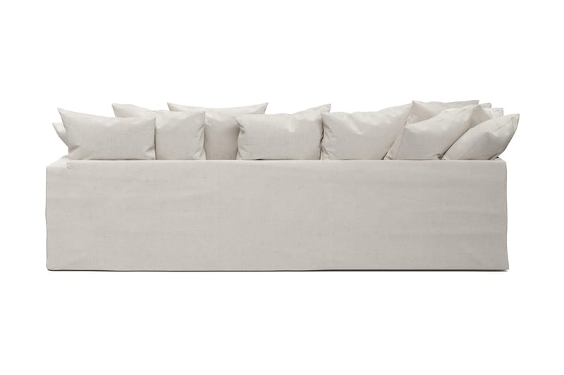 Menard 4-seters Venstrevendt Dyp L-formet Sjeselongsofa i Stoff - Beige - Møbler - Sofaer - Sofaer med sjeselong - 4 seters sofa med divan