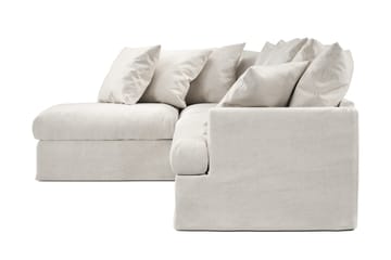 Menard 4-seters Venstrevendt L-formet Sjeselongsofa i Stoff - Beige - Møbler - Sofaer - Sofaer med sjeselong - 4 seters sofa med divan