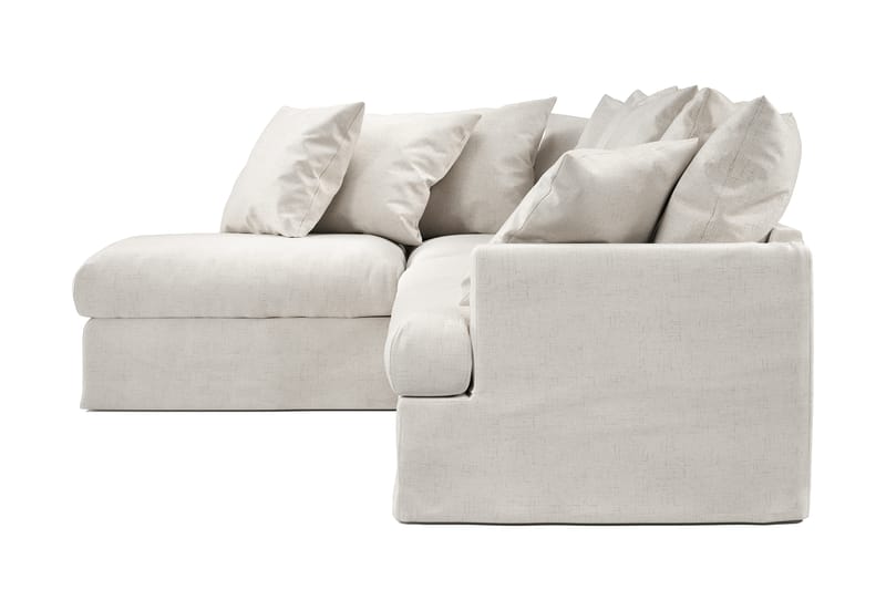Menard 4-seters Venstrevendt L-formet Sjeselongsofa i Stoff - Beige - Møbler - Sofaer - Sofaer med sjeselong - 4 seters sofa med divan