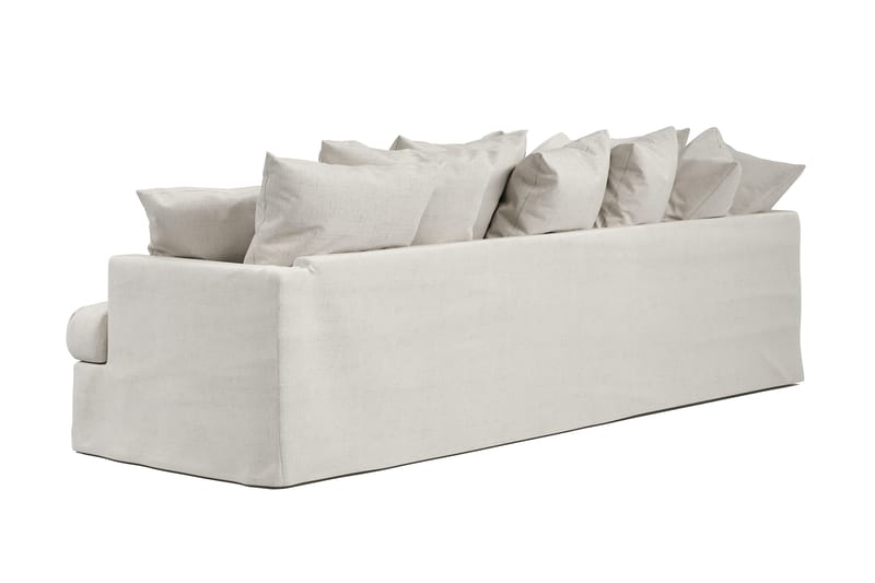Menard 4-seters Venstrevendt L-formet Sjeselongsofa i Stoff - Beige - Møbler - Sofaer - Sofaer med sjeselong - 4 seters sofa med divan