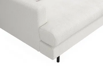 Menard Compact 4-seters Høyrevendt L-formet Sjeselongsofa i Bouclé - Hvit - Møbler - Sofaer - Sofaer med sjeselong - 4 seters sofa med divan