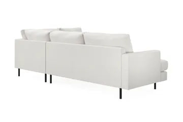 Menard Compact 4-seters Høyrevendt L-formet Sjeselongsofa i Bouclé - Hvit - Møbler - Sofaer - Sofaer med sjeselong - 4 seters sofa med divan