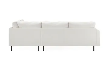 Menard Compact 4-seters Høyrevendt L-formet Sjeselongsofa i Bouclé - Hvit - Møbler - Sofaer - Sofaer med sjeselong - 4 seters sofa med divan
