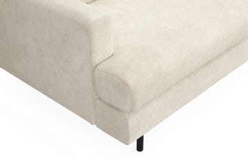 Menard Compact 4-seters Høyrevendt L-formet Sjeselongsofa i Fløyel - Kremhvit - Møbler - Sofaer - Sofaer med sjeselong - 4 seters sofa med divan