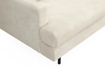 Menard Compact 4-seters Høyrevendt L-formet Sjeselongsofa i Fløyel - Kremhvit - Møbler - Sofaer - Sofaer med sjeselong - 4 seters sofa med divan