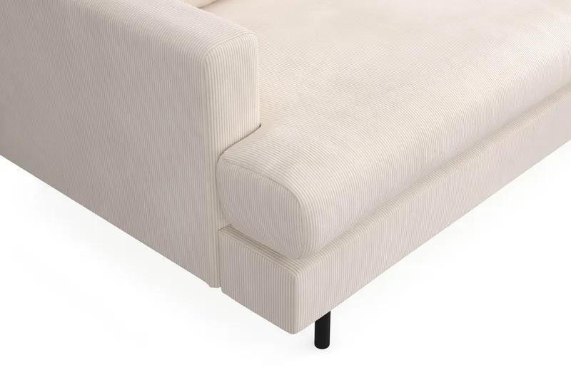 Menard Compact 4-seters Høyrevendt L-formet Sjeselongsofa i Manchester - Beige - Møbler - Sofaer - Sofaer med sjeselong - 4 seters sofa med divan