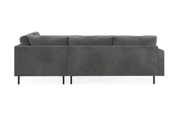 Menard Compact 4-seters Høyrevendt L-formet Sjeselongsofa i Manchester - Grå - Møbler - Sofaer - Sofaer med sjeselong - 4 seters sofa med divan