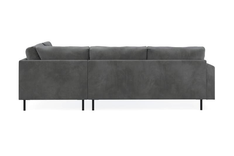 Menard Compact 4-seters Høyrevendt L-formet Sjeselongsofa i Manchester - Grå - Møbler - Sofaer - Sofaer med sjeselong - 4 seters sofa med divan