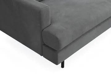 Menard Compact 4-seters Høyrevendt L-formet Sjeselongsofa i Manchester - Grå - Møbler - Sofaer - Sofaer med sjeselong - 4 seters sofa med divan