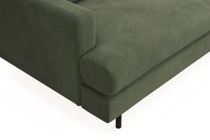 Menard Compact 4-seters Høyrevendt L-formet Sjeselongsofa i Manchester - Grønn - Møbler - Sofaer - Sofaer med sjeselong - 4 seters sofa med divan