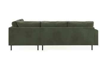 Menard Compact 4-seters Høyrevendt L-formet Sjeselongsofa i Manchester - Grønn - Møbler - Sofaer - Sofaer med sjeselong - 4 seters sofa med divan