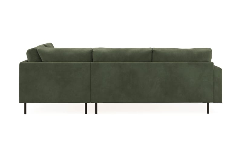 Menard Compact 4-seters Høyrevendt L-formet Sjeselongsofa i Manchester - Grønn - Møbler - Sofaer - Sofaer med sjeselong - 4 seters sofa med divan