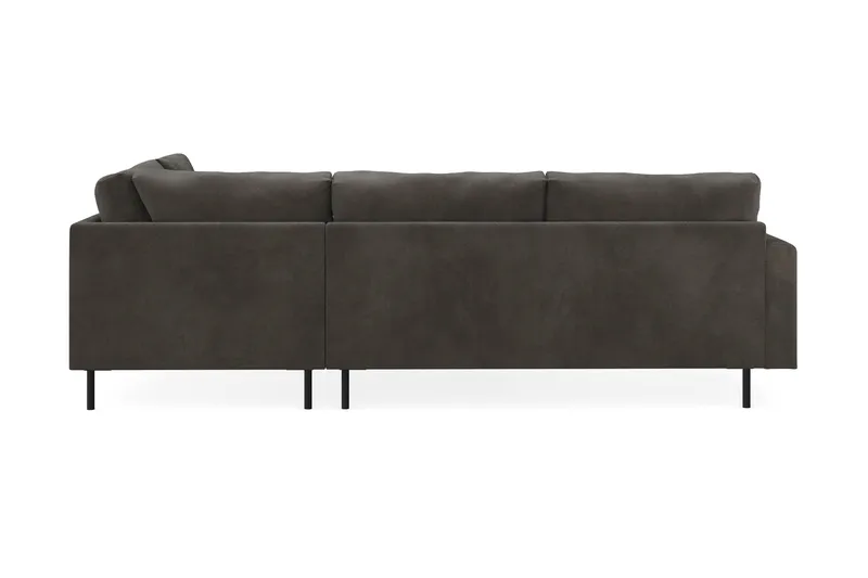 Menard Compact 4-seters Høyrevendt L-formet Sjeselongsofa i Manchester - Mørk grå - Møbler - Sofaer - Sofaer med sjeselong - 4 seters sofa med divan
