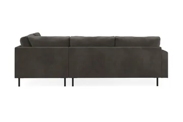 Menard Compact 4-seters Høyrevendt L-formet Sjeselongsofa i Manchester - Mørk grå - Møbler - Sofaer - Sofaer med sjeselong - 4 seters sofa med divan