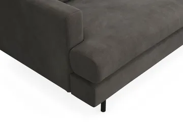 Menard Compact 4-seters Høyrevendt L-formet Sjeselongsofa i Manchester - Mørk grå - Møbler - Sofaer - Sofaer med sjeselong - 4 seters sofa med divan