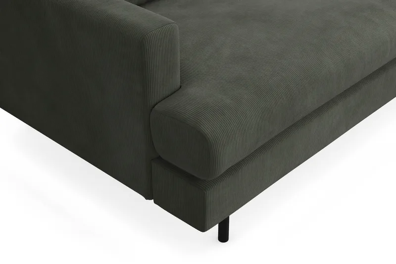 Menard Compact 4-seters Høyrevendt L-formet Sjeselongsofa i Manchester - Mørk grønn - Møbler - Sofaer - Sofaer med sjeselong - 4 seters sofa med divan