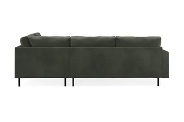Menard Compact 4-seters Høyrevendt L-formet Sjeselongsofa i Manchester - Mørk grønn - Møbler - Sofaer - Sofaer med sjeselong - 4 seters sofa med divan