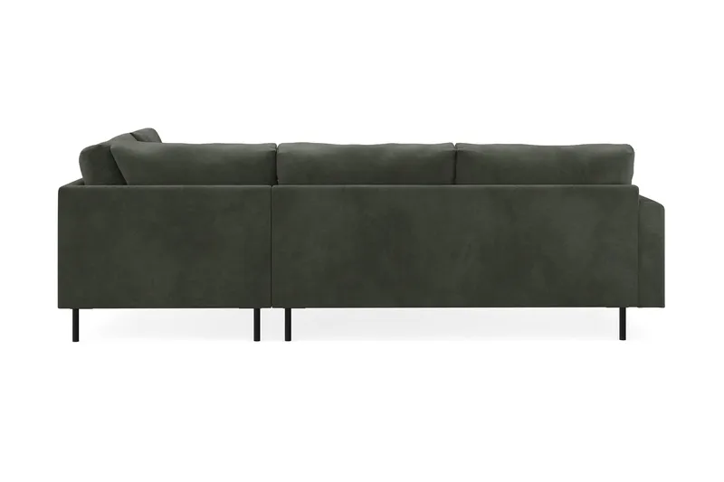 Menard Compact 4-seters Høyrevendt L-formet Sjeselongsofa i Manchester - Mørk grønn - Møbler - Sofaer - Sofaer med sjeselong - 4 seters sofa med divan