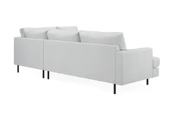 Menard Compact 4-seters Høyrevendt L-formet Sjeselongsofa i Stoff - Lys grå - Møbler - Sofaer - Sofaer med sjeselong - 4 seters sofa med divan
