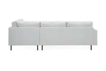Menard Compact 4-seters Høyrevendt L-formet Sjeselongsofa i Stoff - Lys grå - Møbler - Sofaer - Sofaer med sjeselong - 4 seters sofa med divan