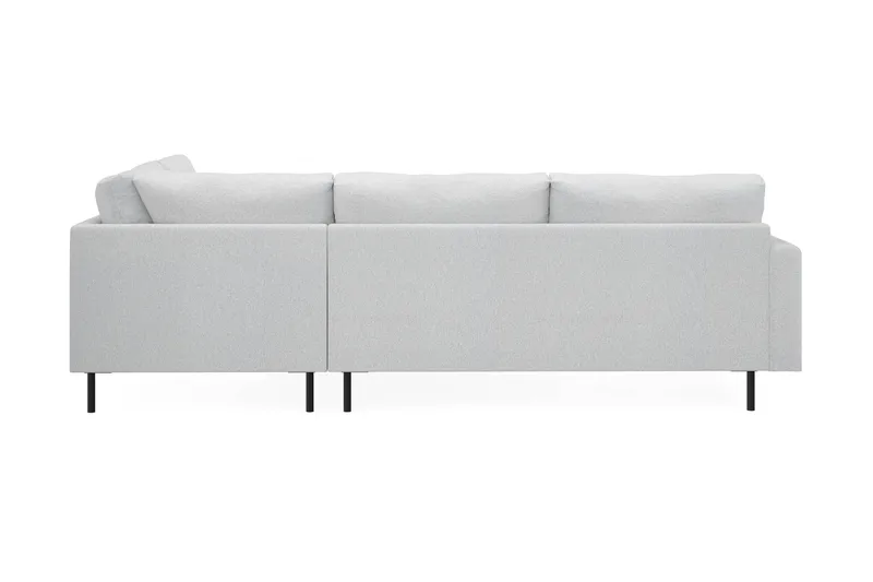 Menard Compact 4-seters Høyrevendt L-formet Sjeselongsofa i Stoff - Lys grå - Møbler - Sofaer - Sofaer med sjeselong - 4 seters sofa med divan
