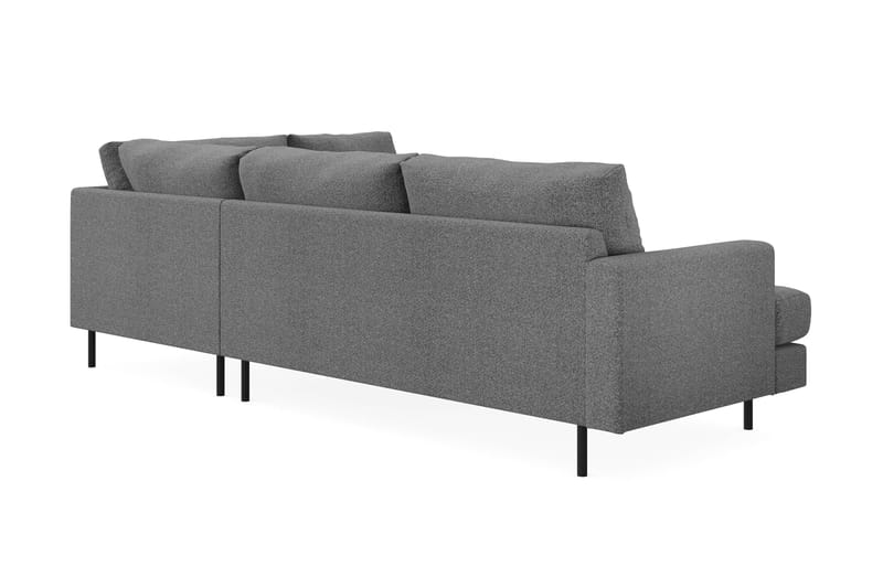 Menard Compact 4-seters Høyrevendt L-formet Sjeselongsofa i Stoff - Mørk grå - Møbler - Sofaer - Sofaer med sjeselong - 4 seters sofa med divan