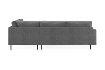 Menard Compact 4-seters Høyrevendt L-formet Sjeselongsofa i Stoff - Mørk grå - Møbler - Sofaer - Sofaer med sjeselong - 4 seters sofa med divan