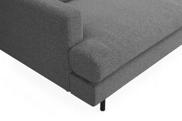 Menard Compact 4-seters Høyrevendt L-formet Sjeselongsofa i Stoff - Mørk grå - Møbler - Sofaer - Sofaer med sjeselong - 4 seters sofa med divan
