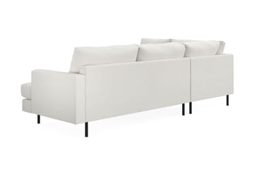 Menard Compact 4-seters Venstrevendt L-formet Sjeselongsofa i Bouclé - Hvit - Møbler - Sofaer - Sofaer med sjeselong - 4 seters sofa med divan